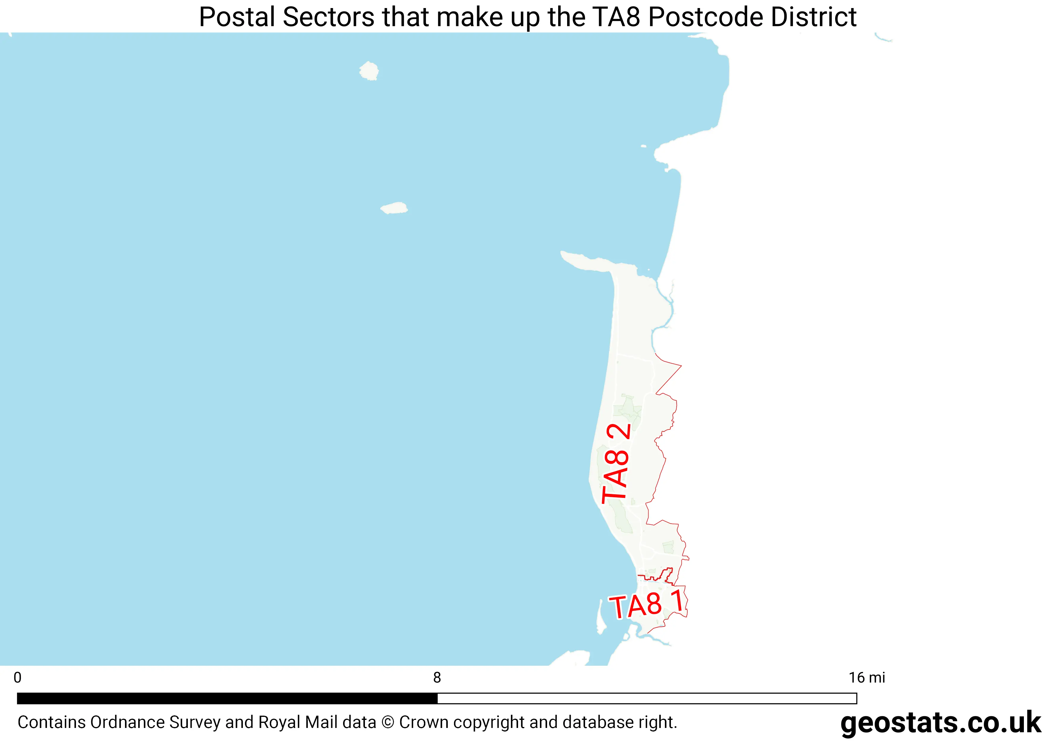 Map of the TA8  District