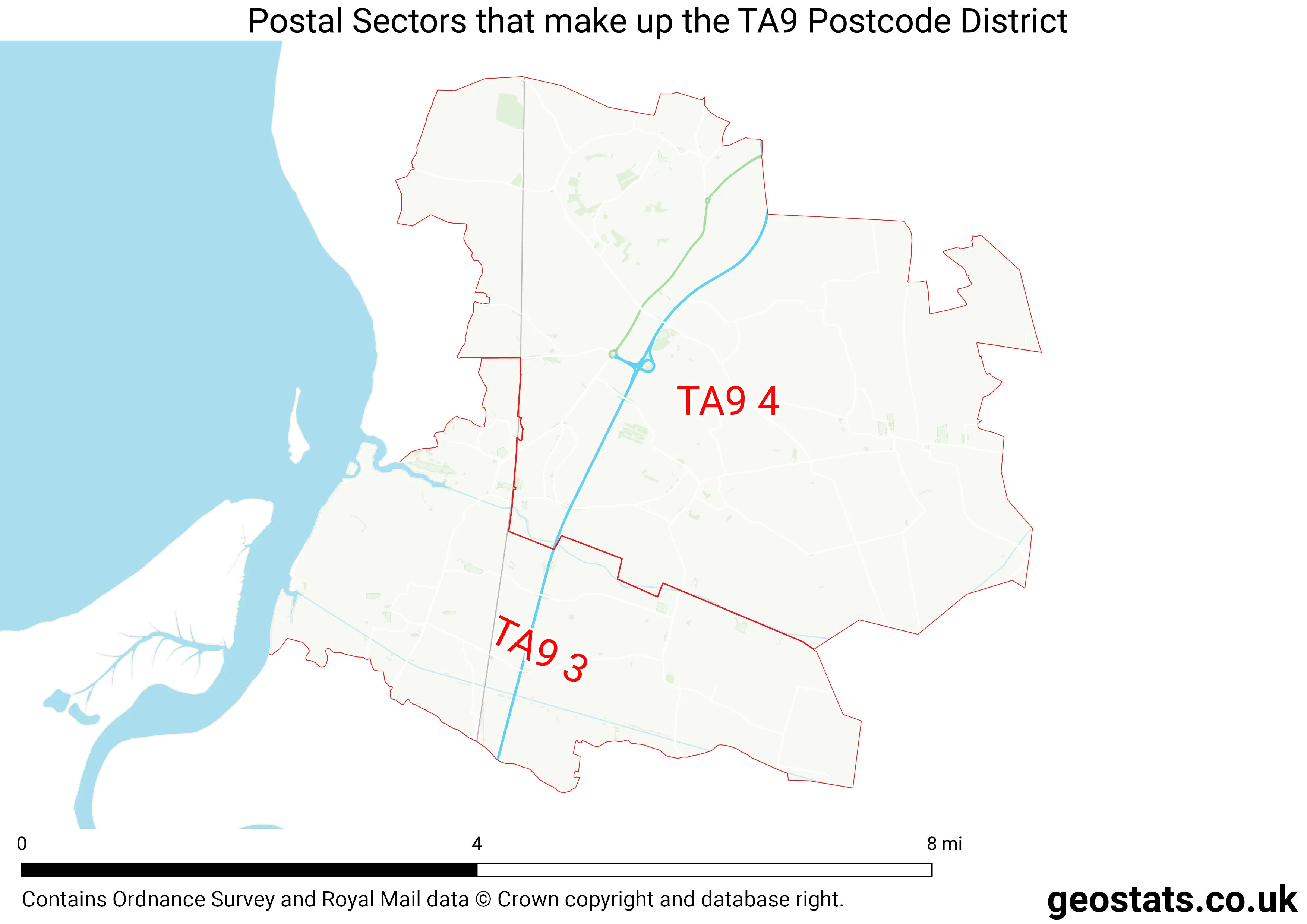 Map of the TA9  District