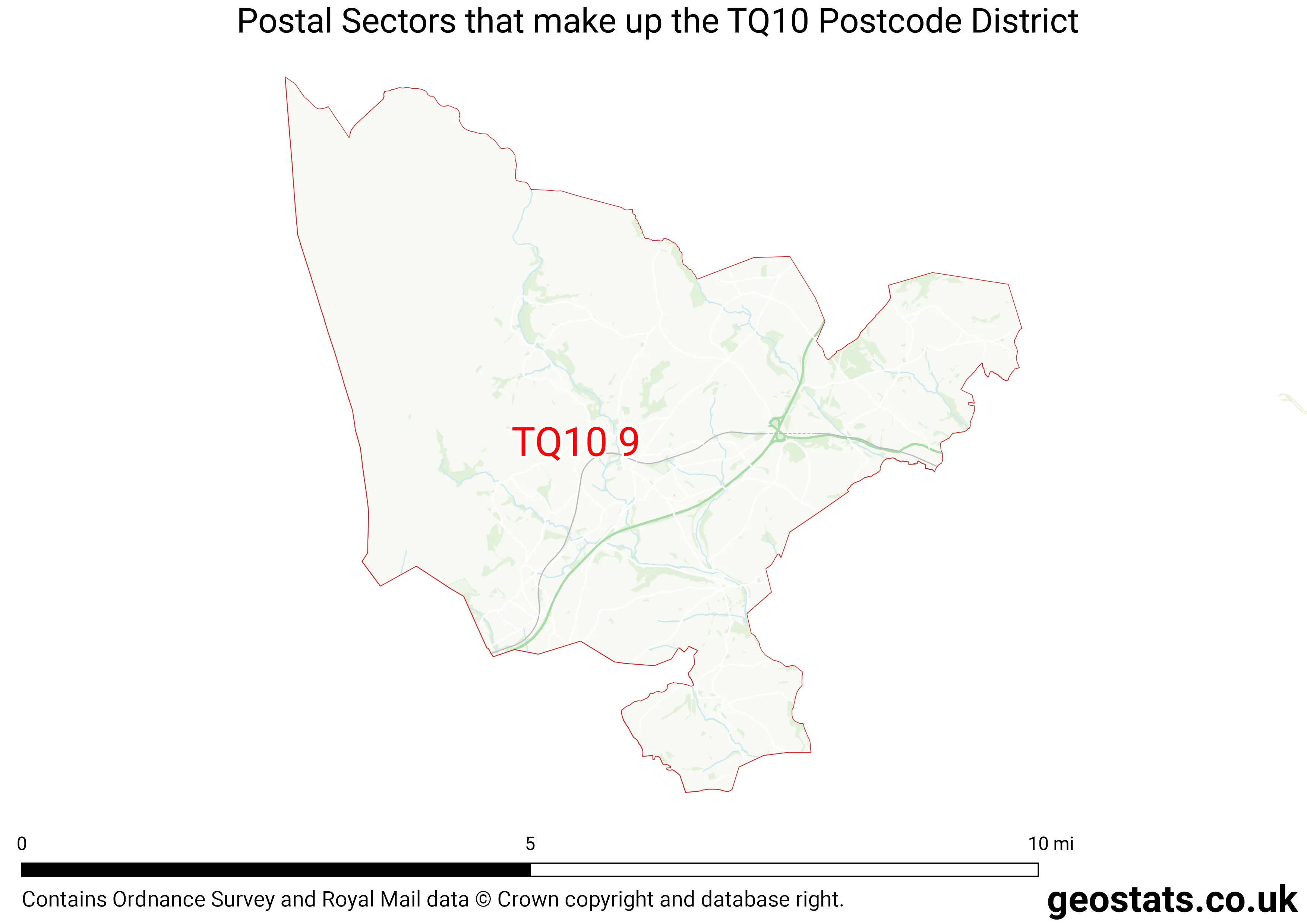 Map of the TQ10  District