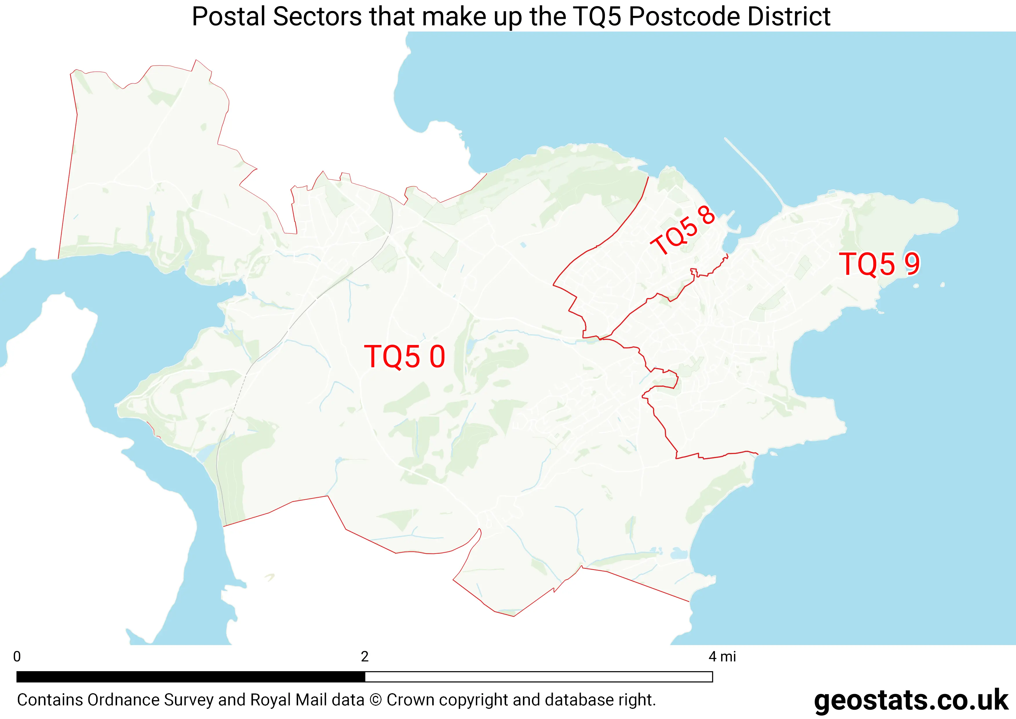 Map of the TQ5  District