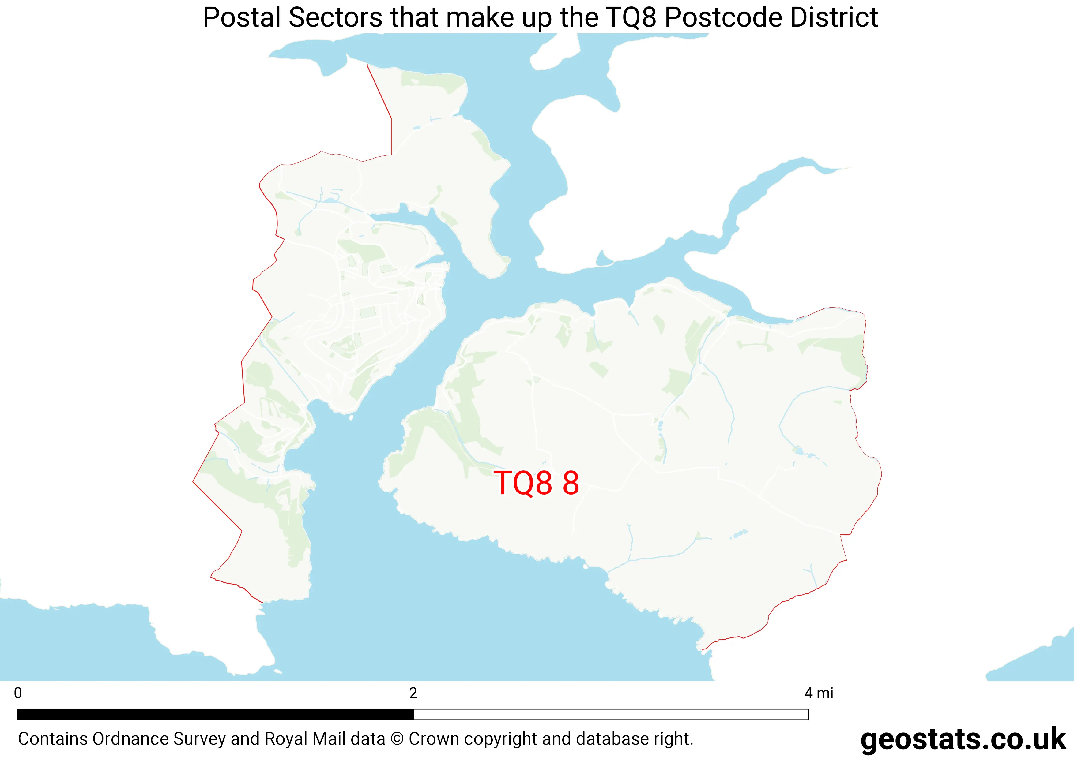 Map of the TQ8  District