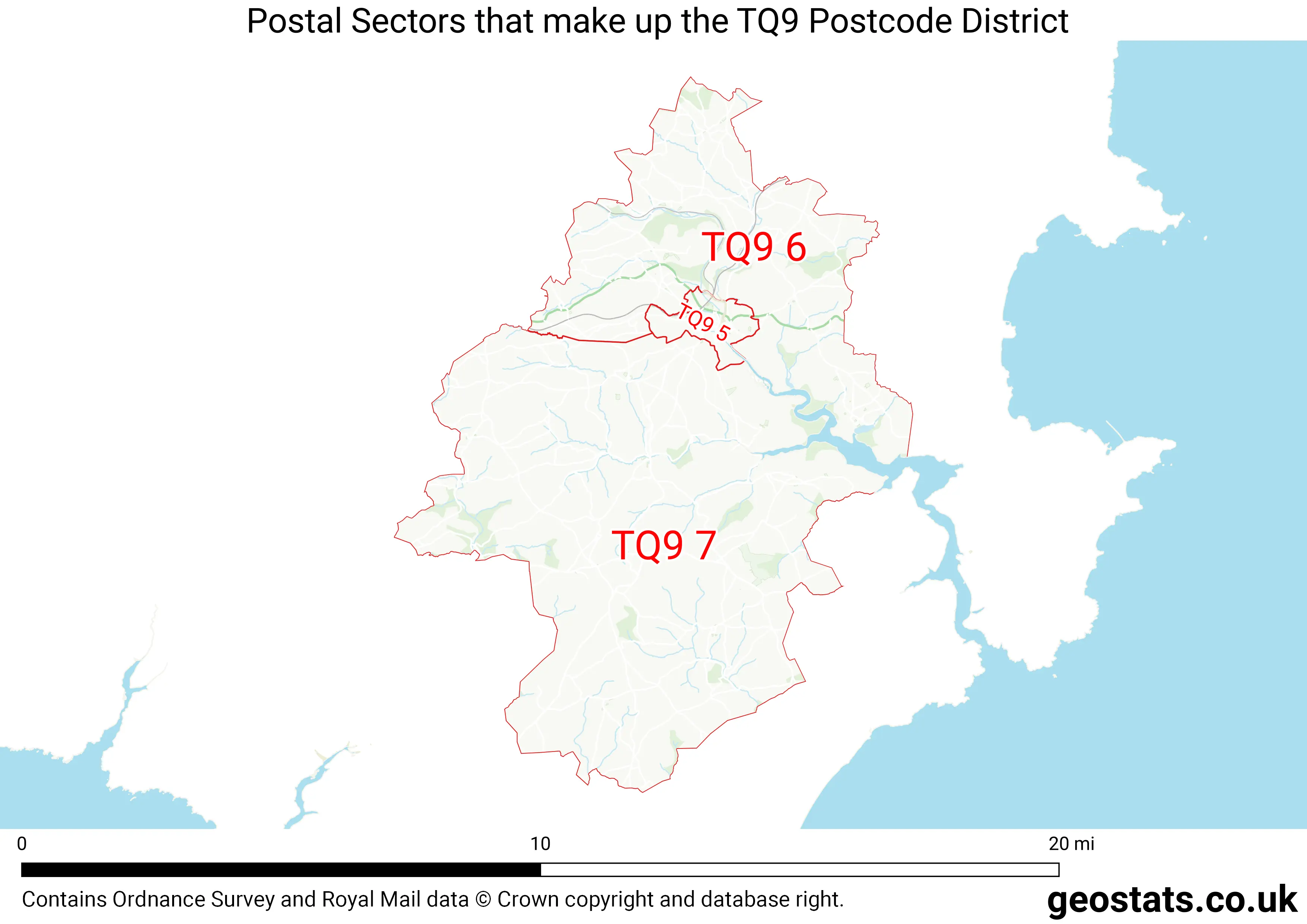 Map of the TQ9  District