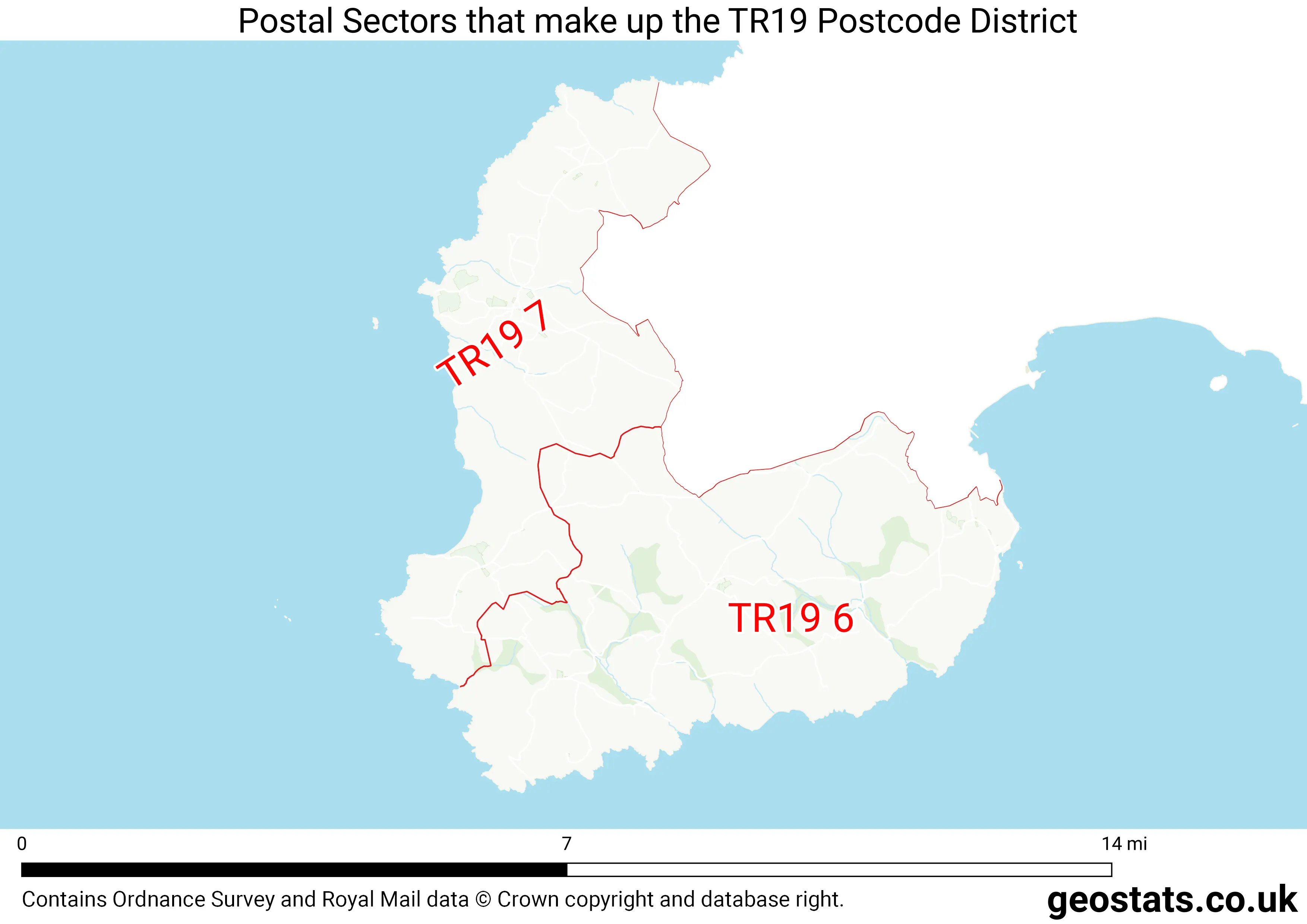 Map of the TR19  District
