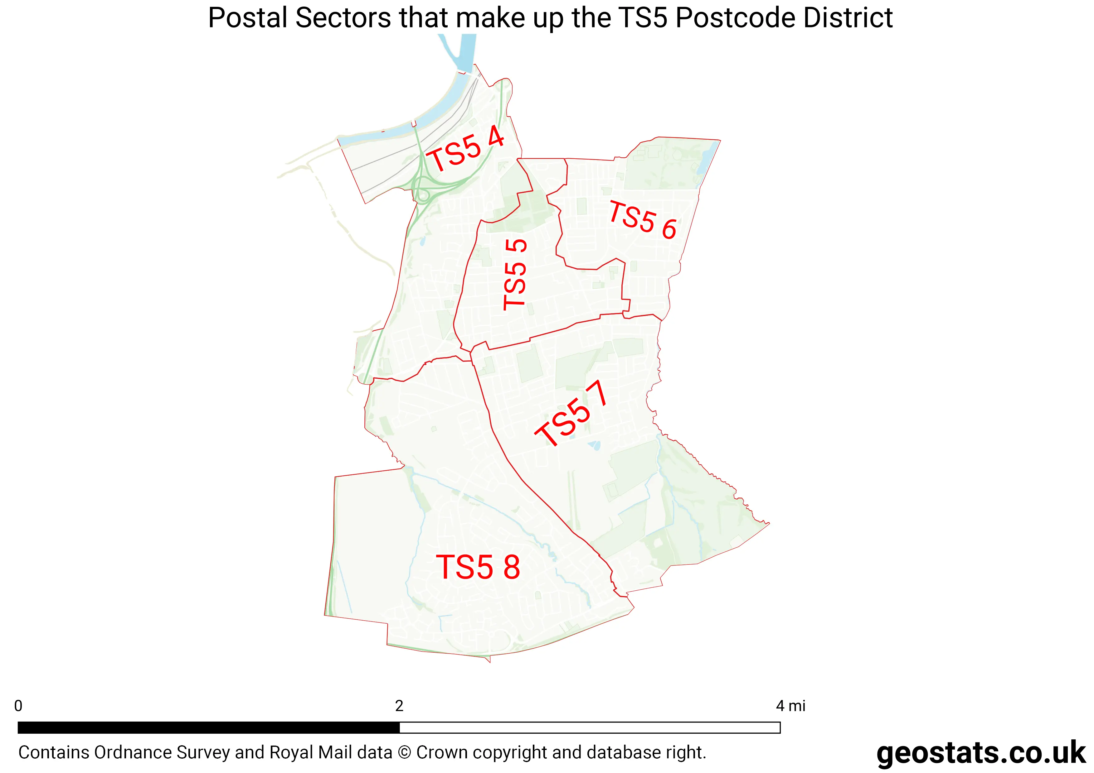 Map of the TS5  District