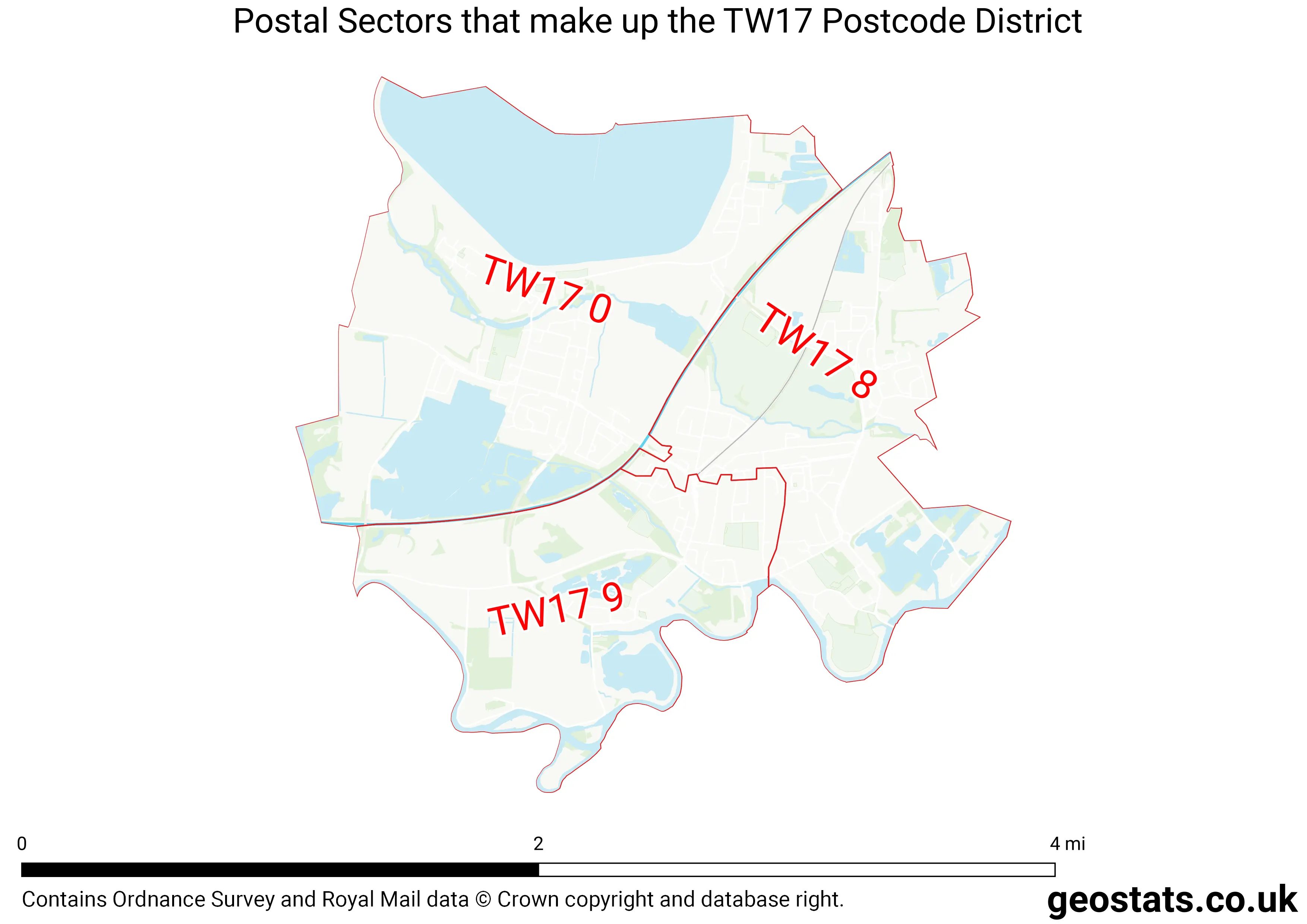 Map of the TW17  District