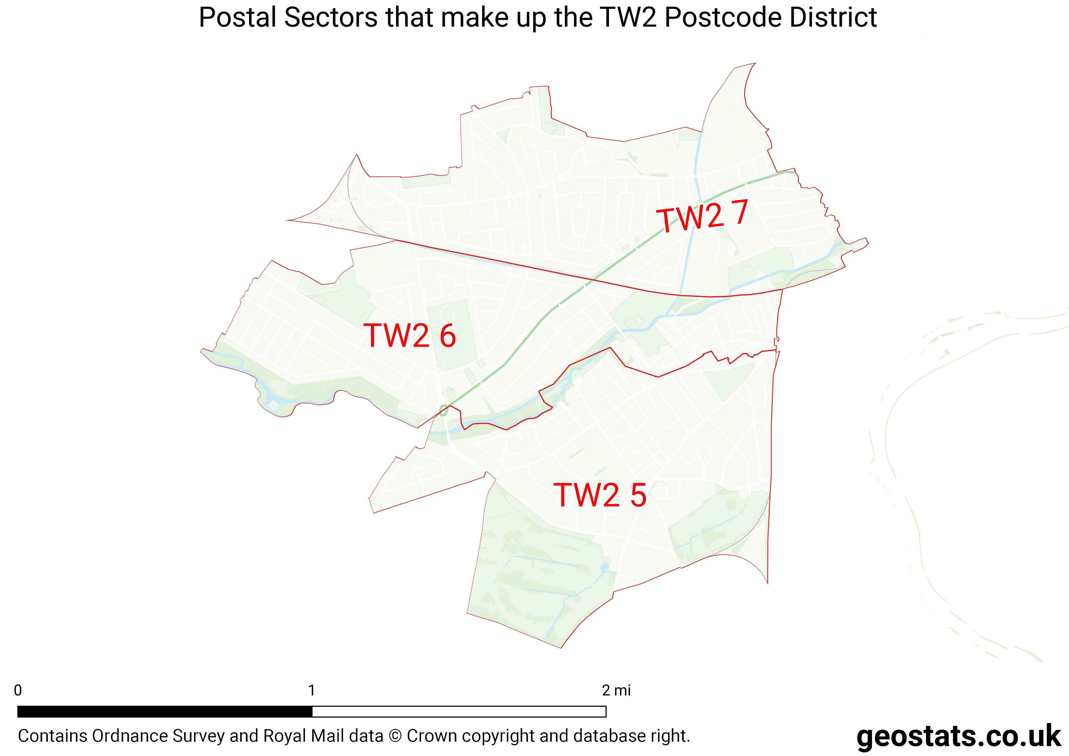 Map of the TW2  District