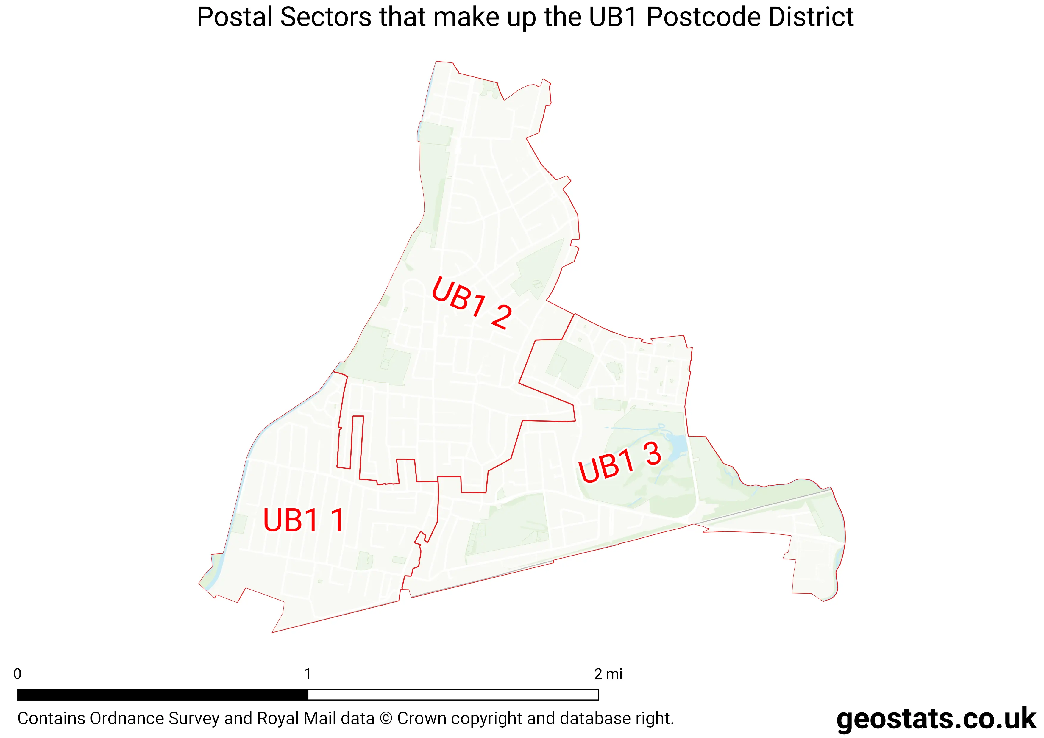 Map of the UB1  District