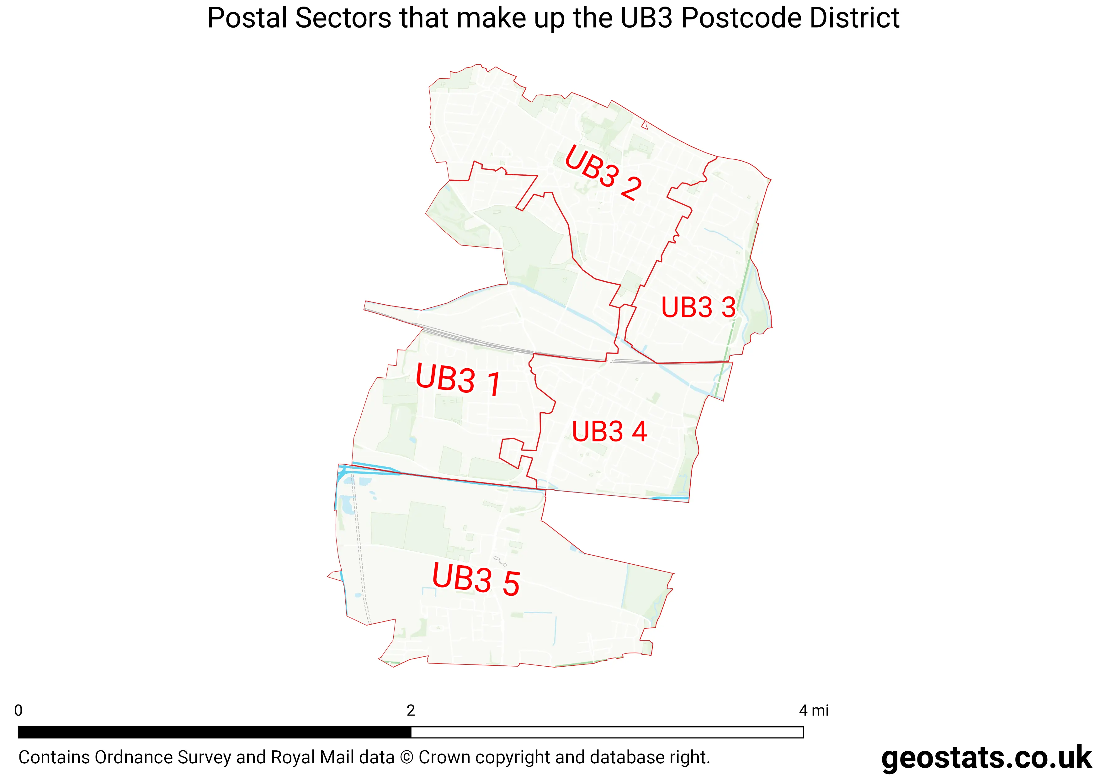 Map of the UB3  District