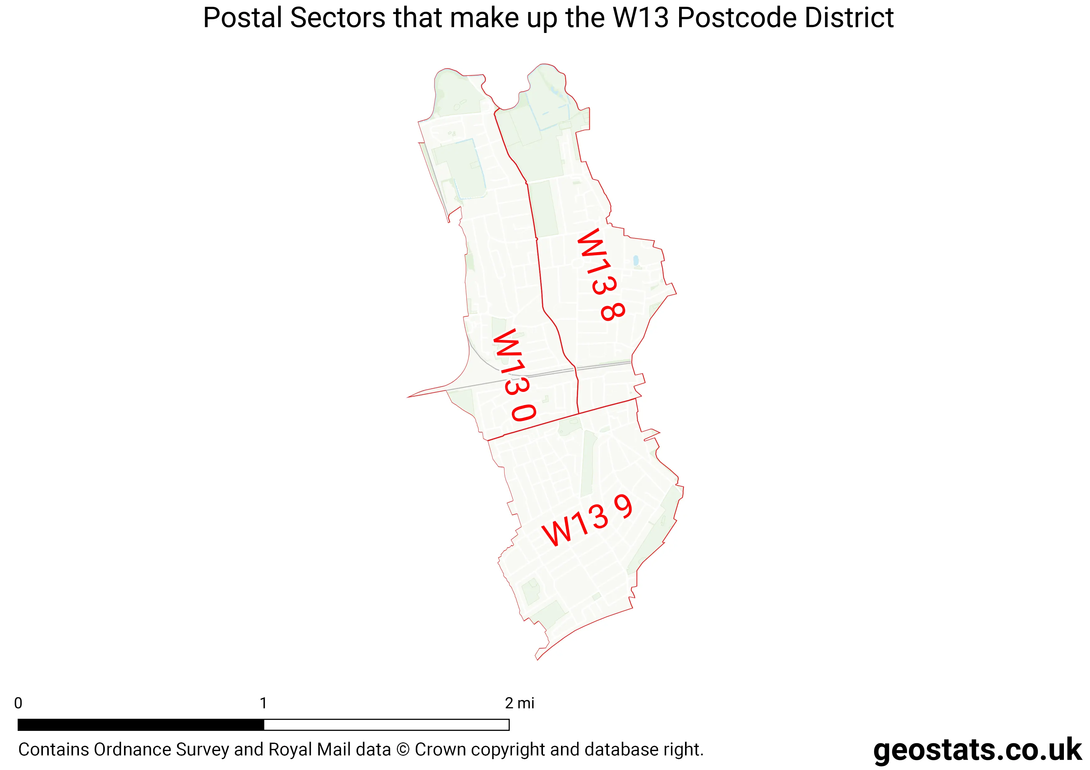 Map of the W13  District