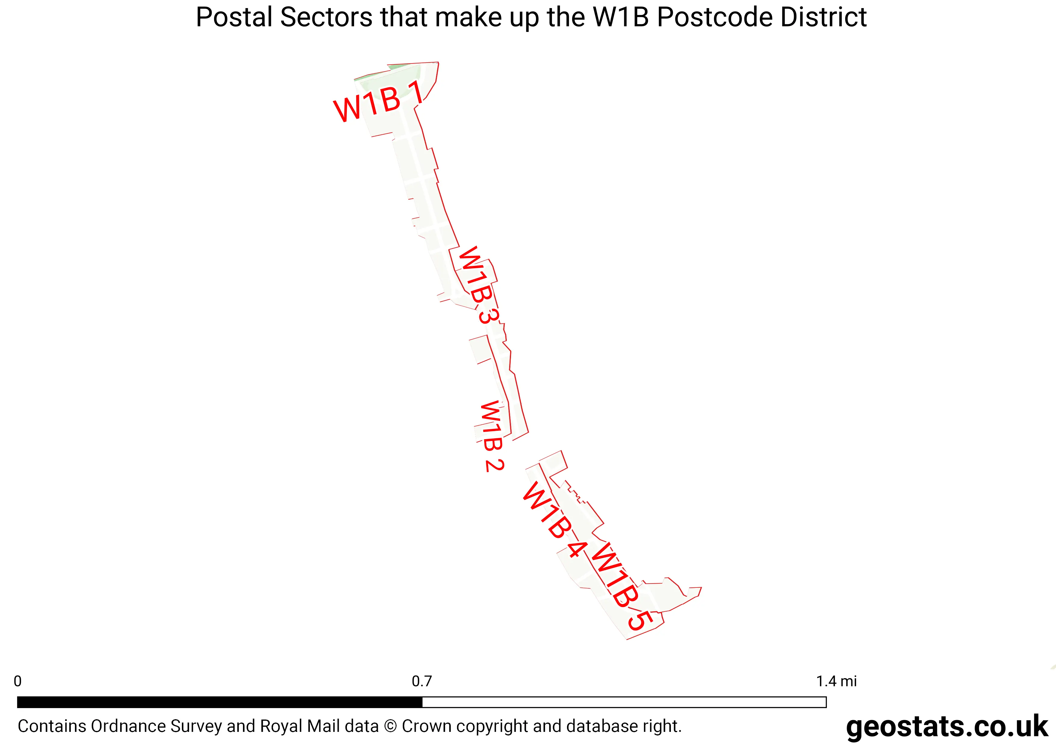 Map of the W1B  District