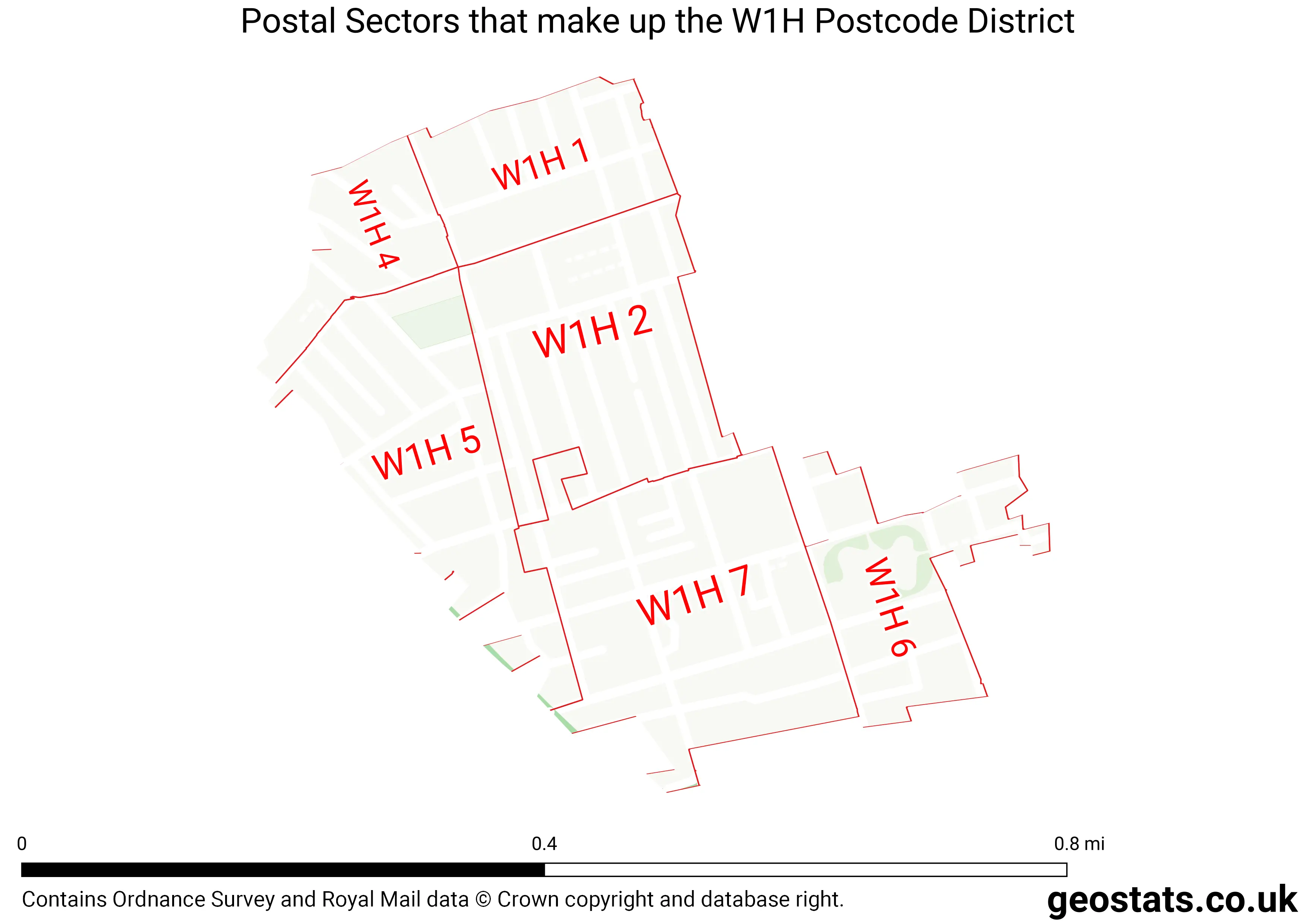 Map of the W1H  District