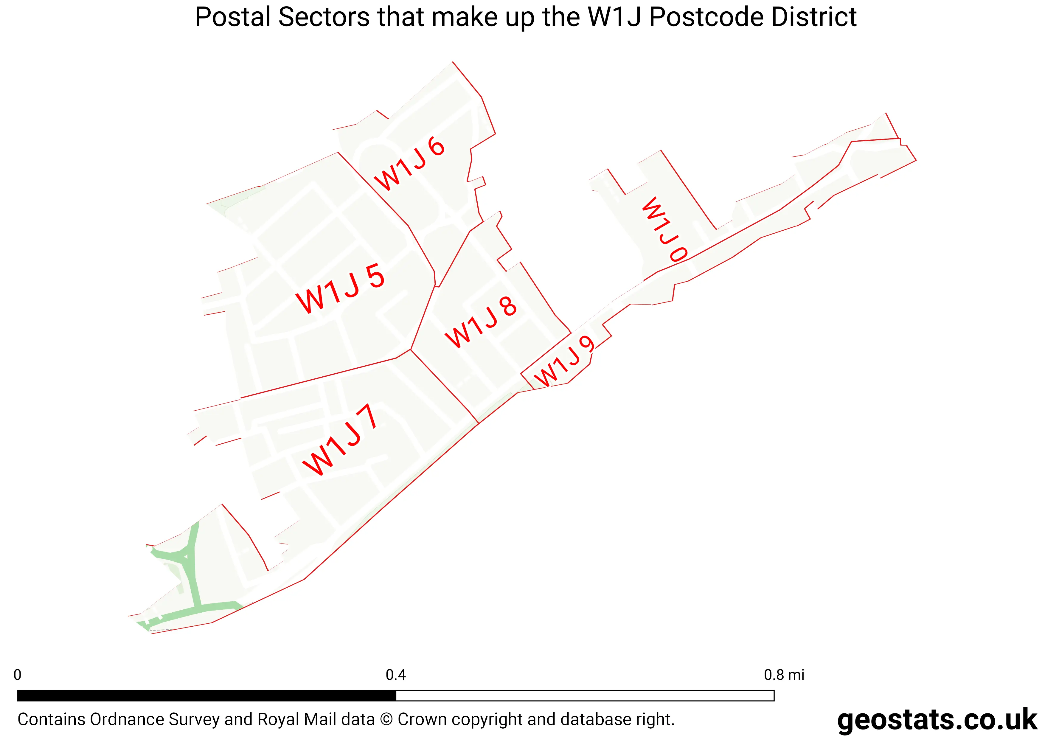 Map of the W1J  District