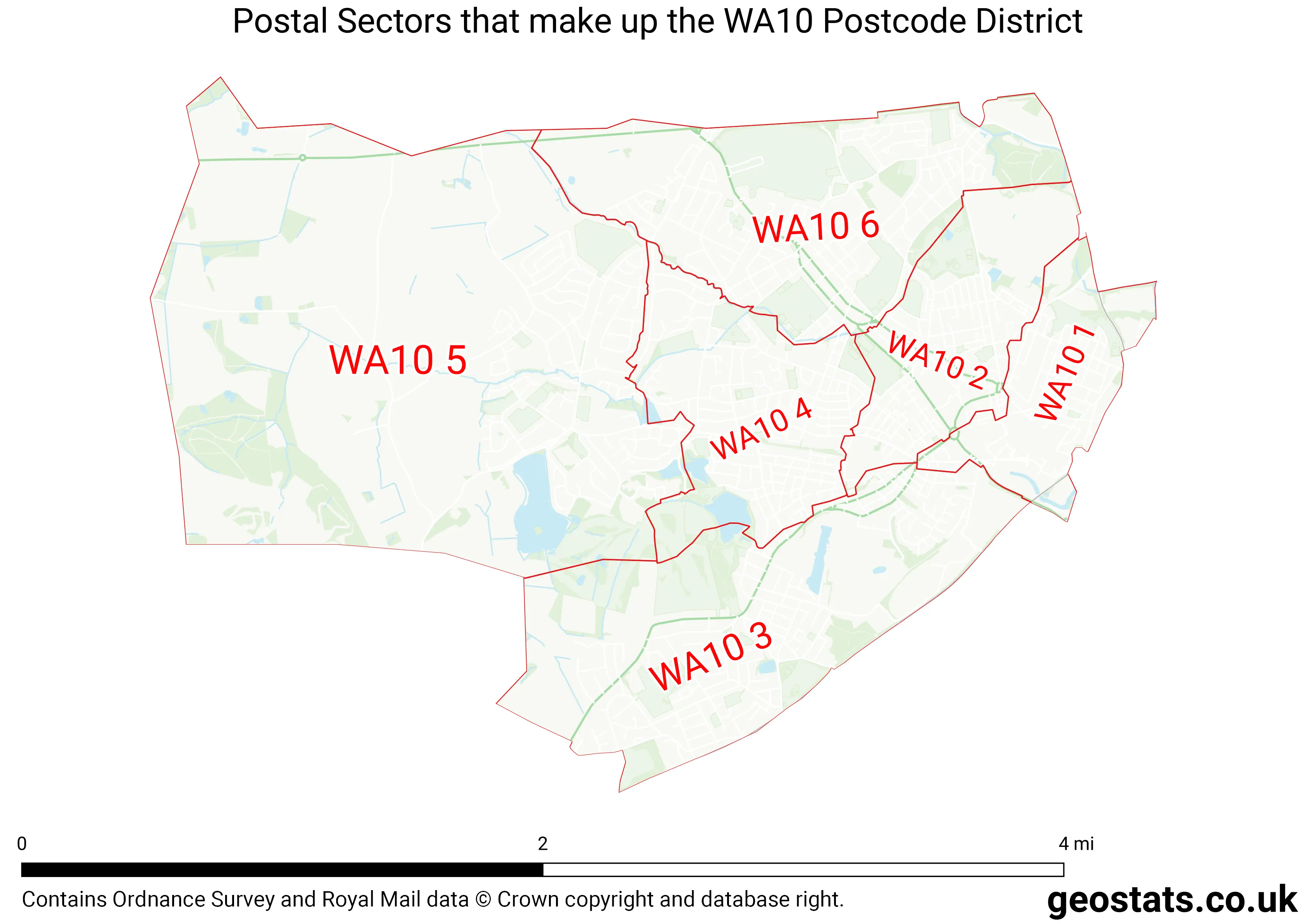 Map of the WA10  District