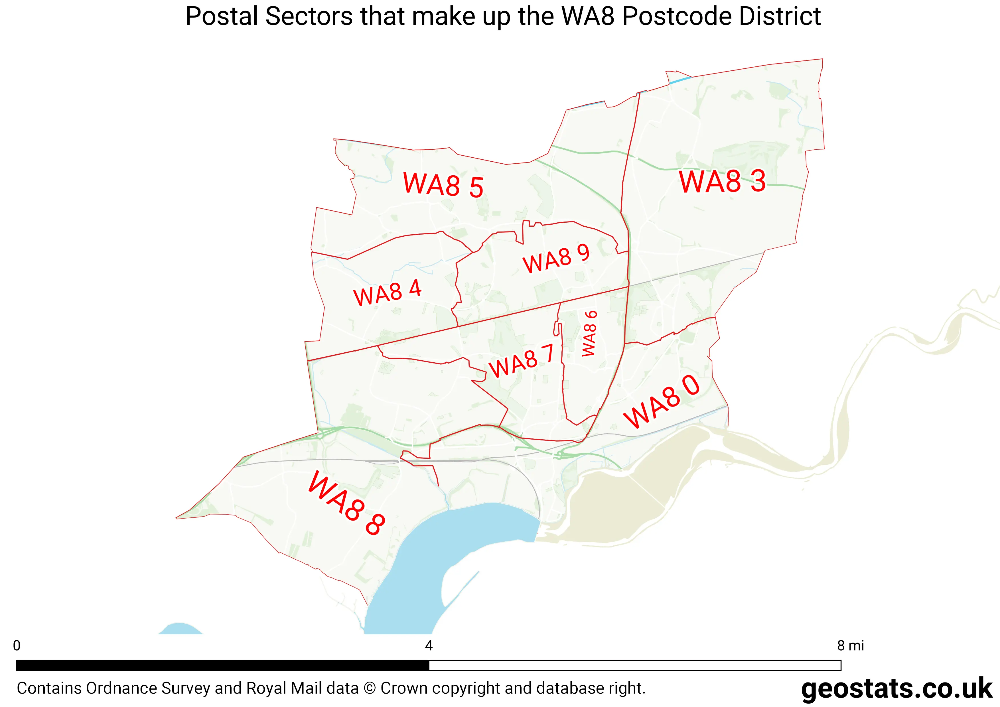 Map of the WA8  District
