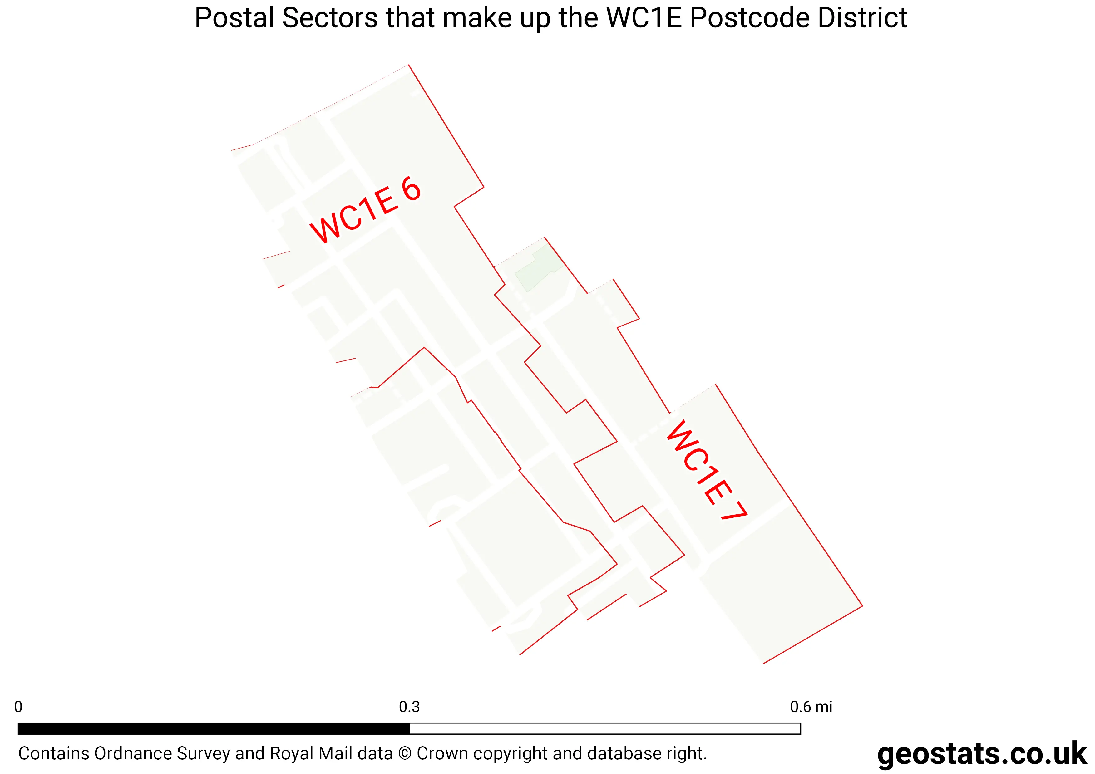 Map of the WC1E  District
