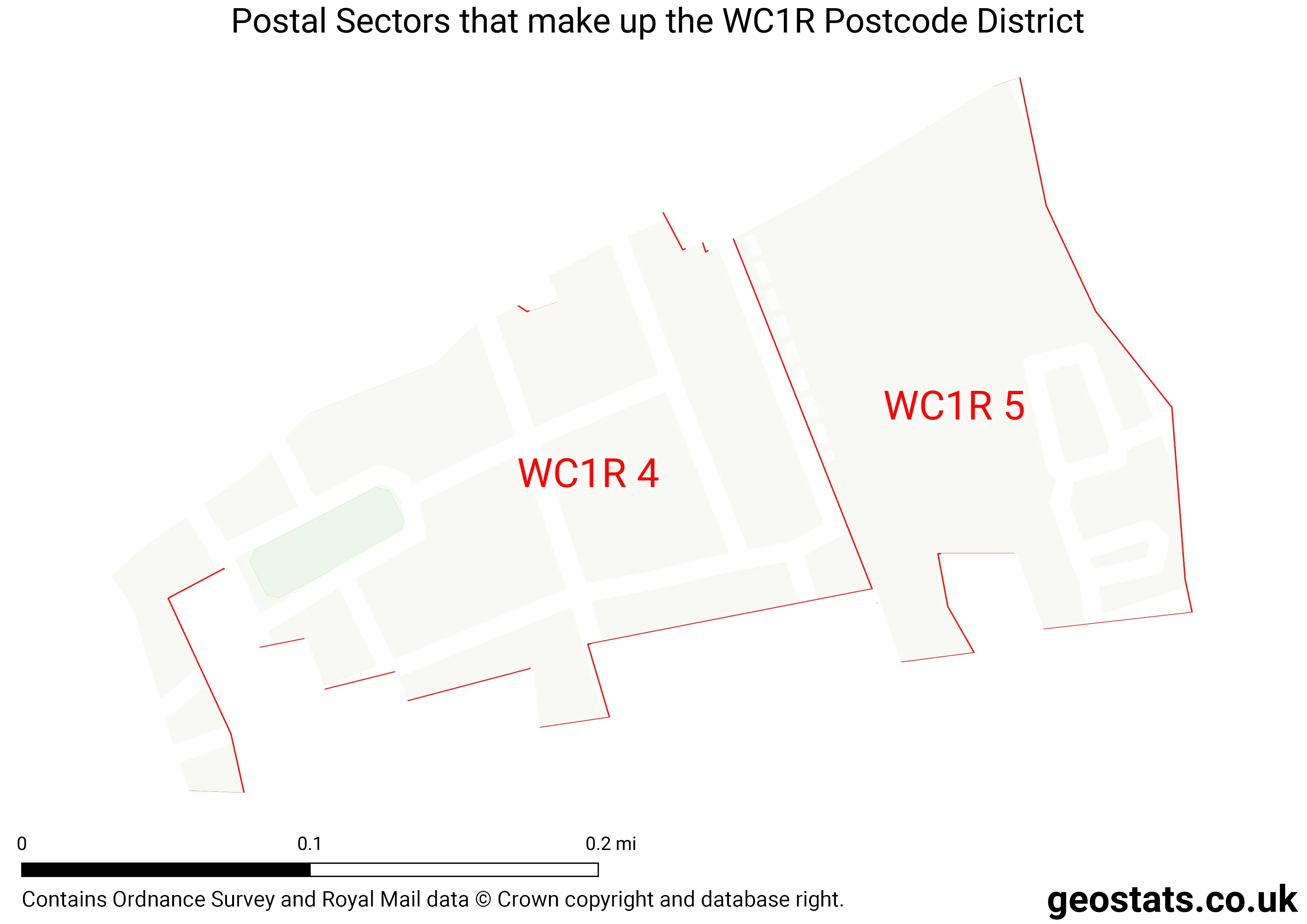 Map of the WC1R  District
