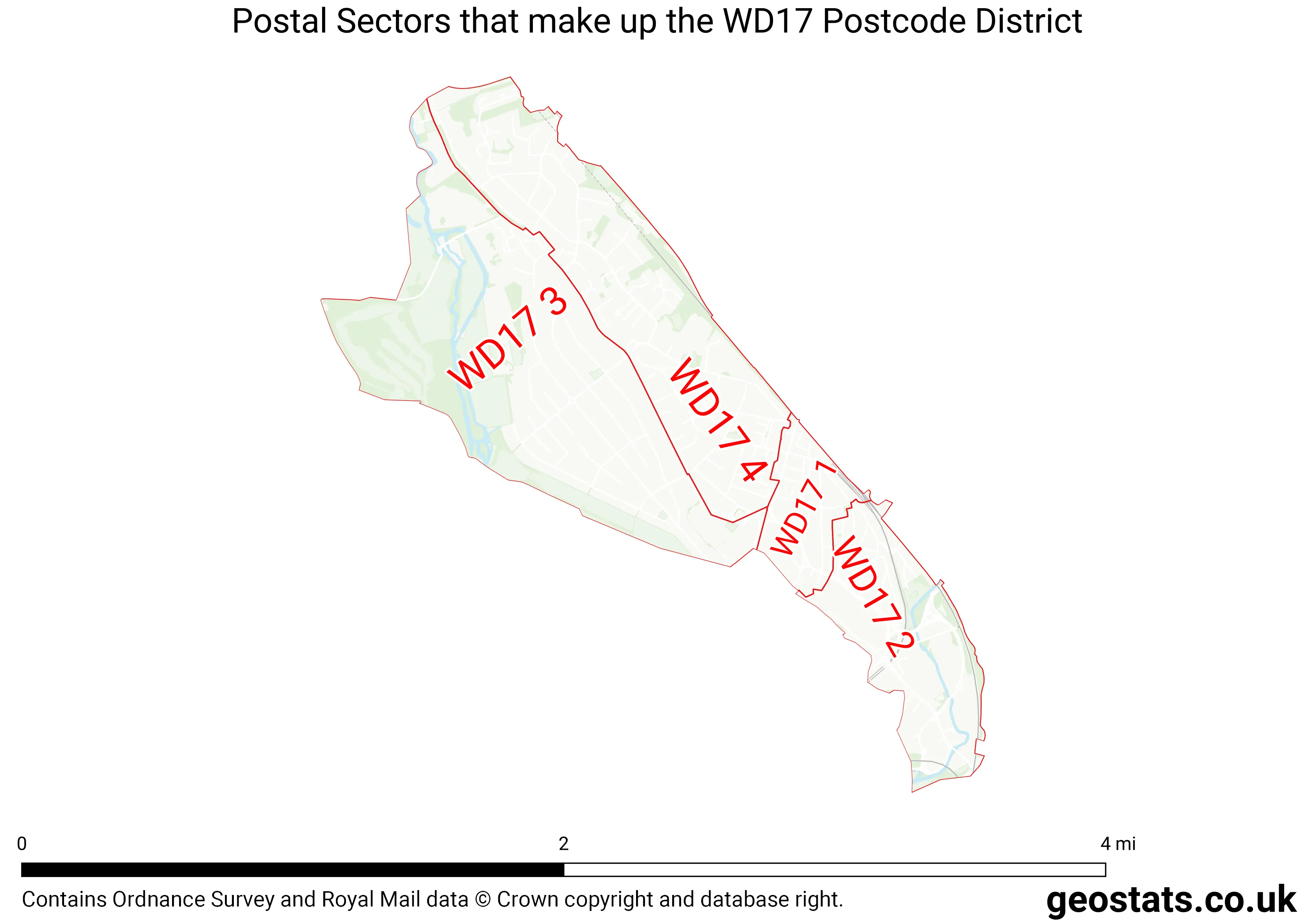 Map of the WD17  District