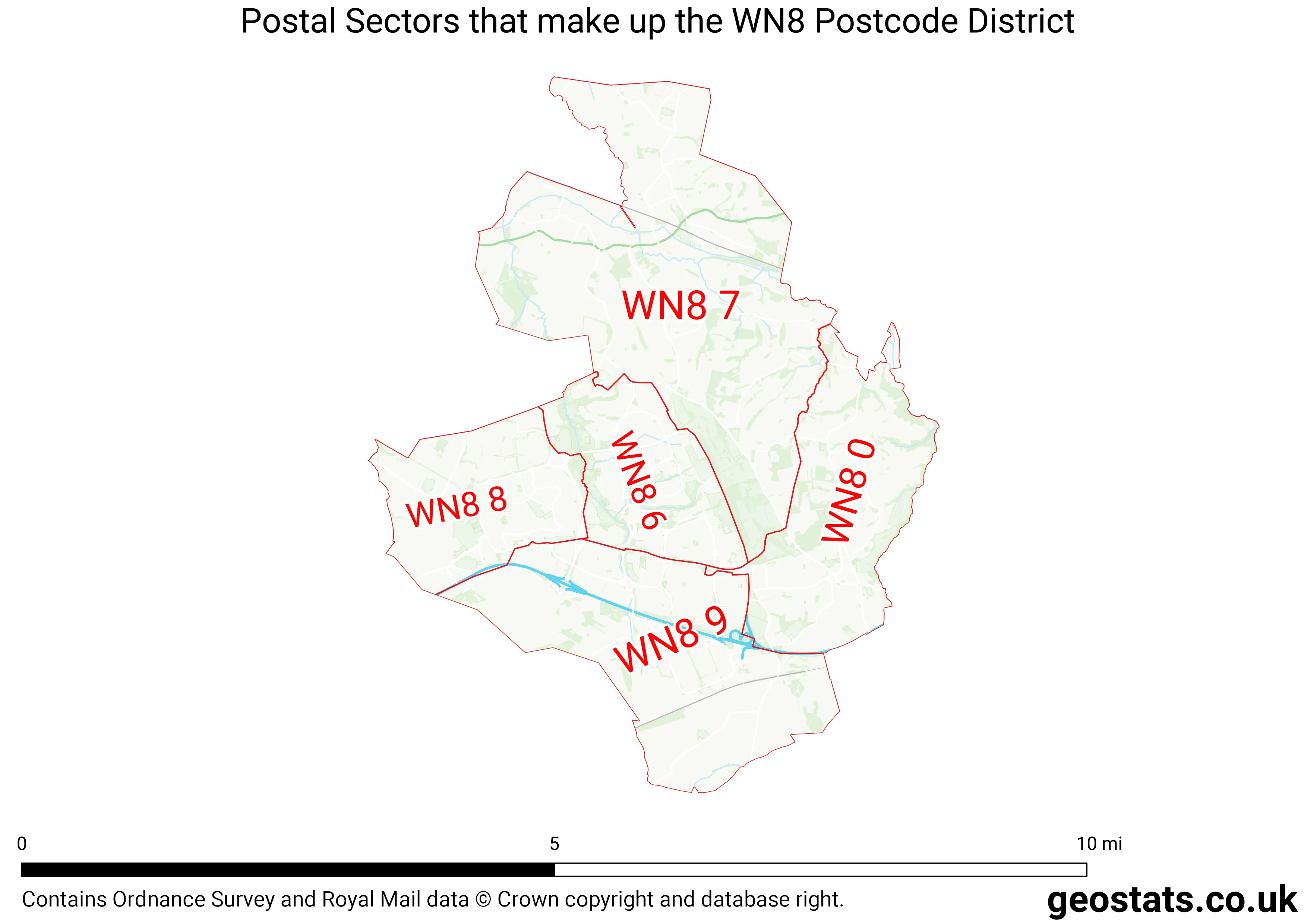 Map of the WN8  District
