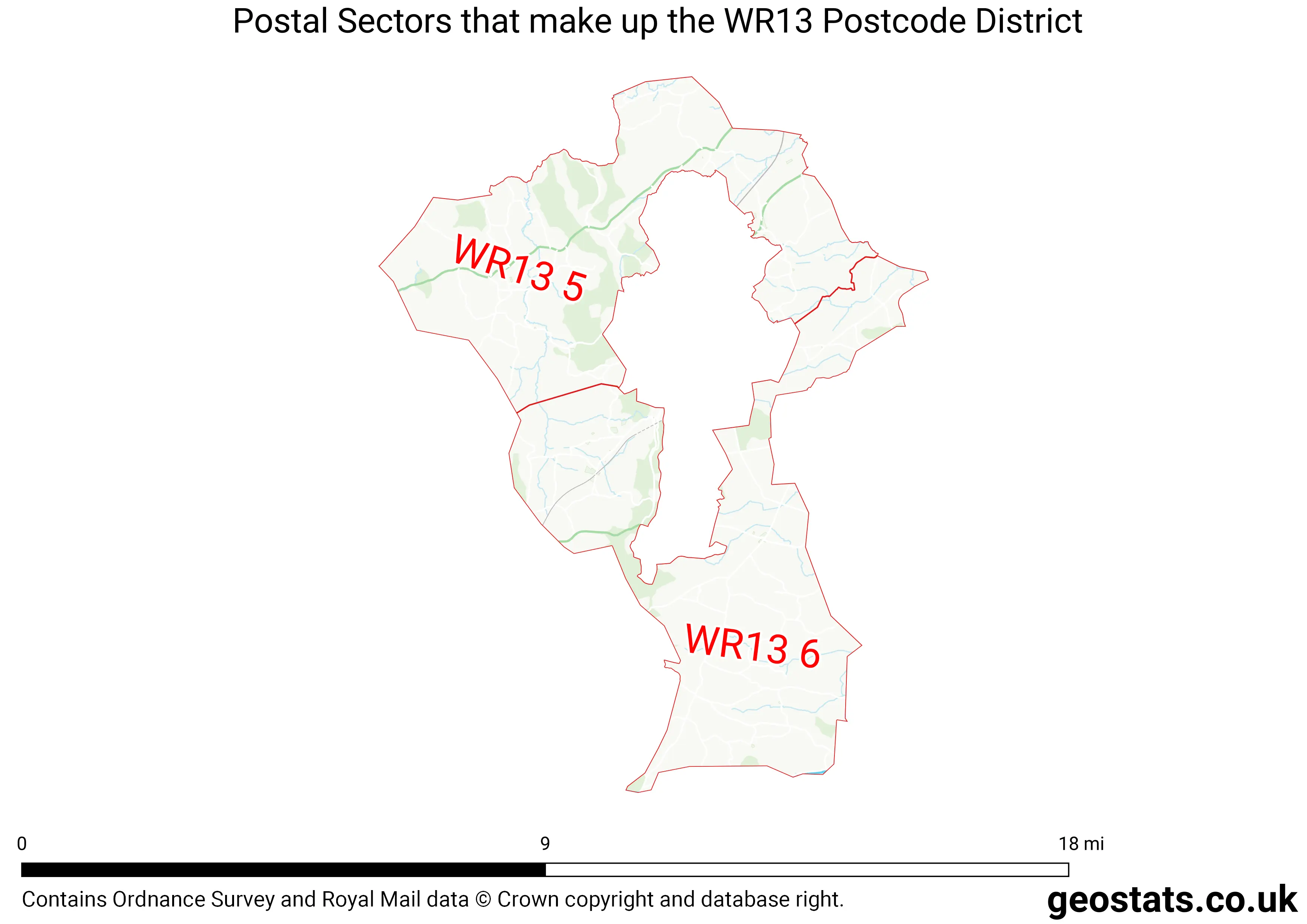 Map of the WR13  District