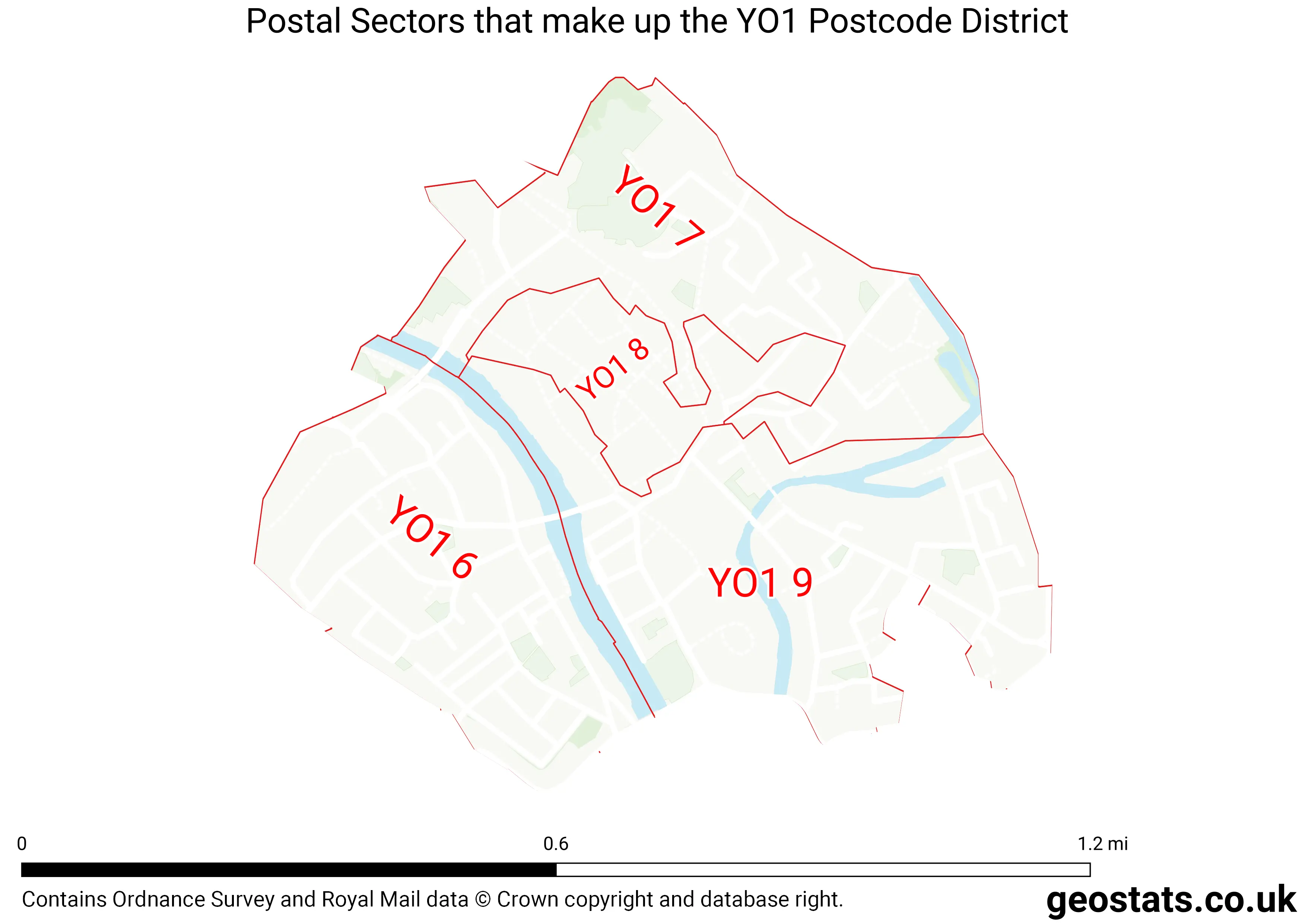 Map of the YO1  District