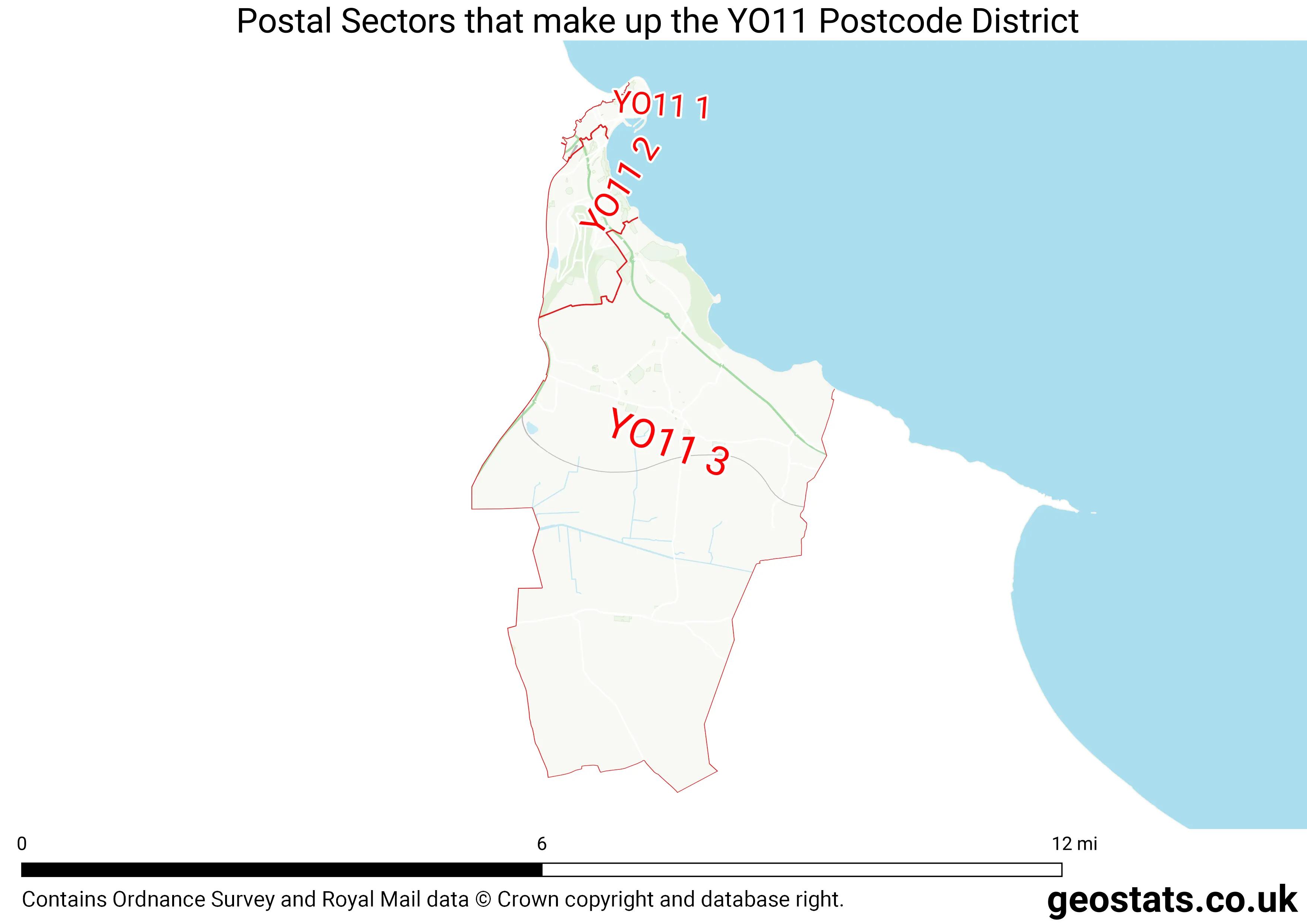 Map of the YO11  District