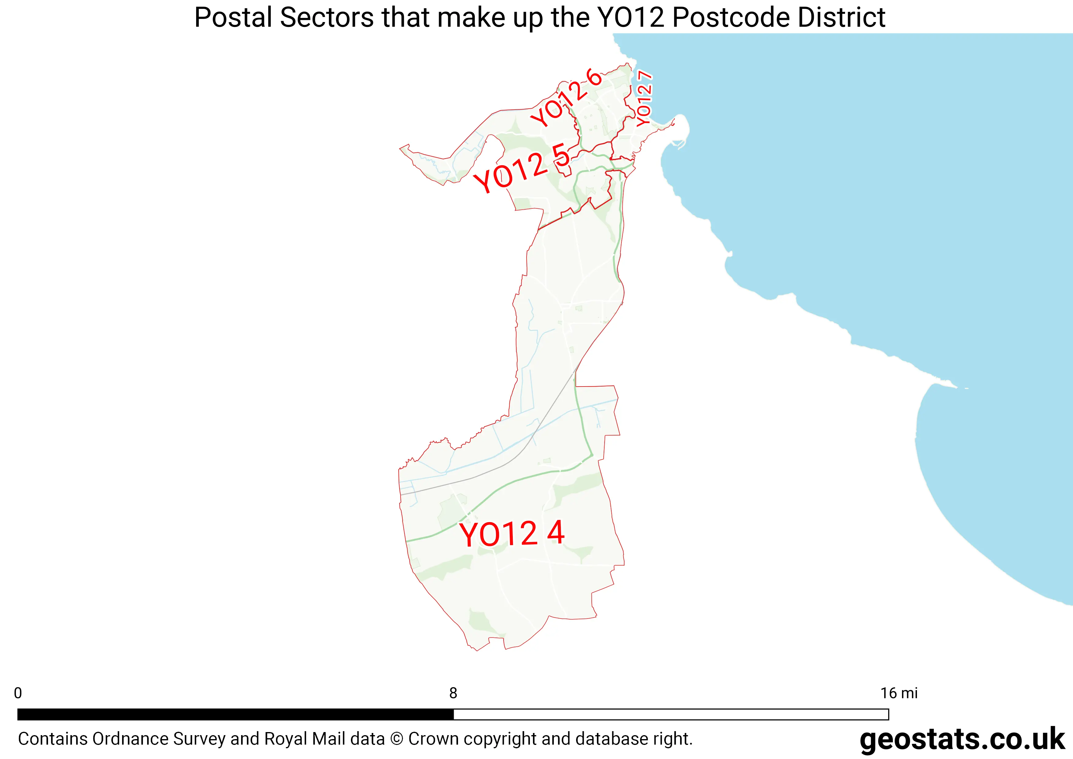 Map of the YO12  District