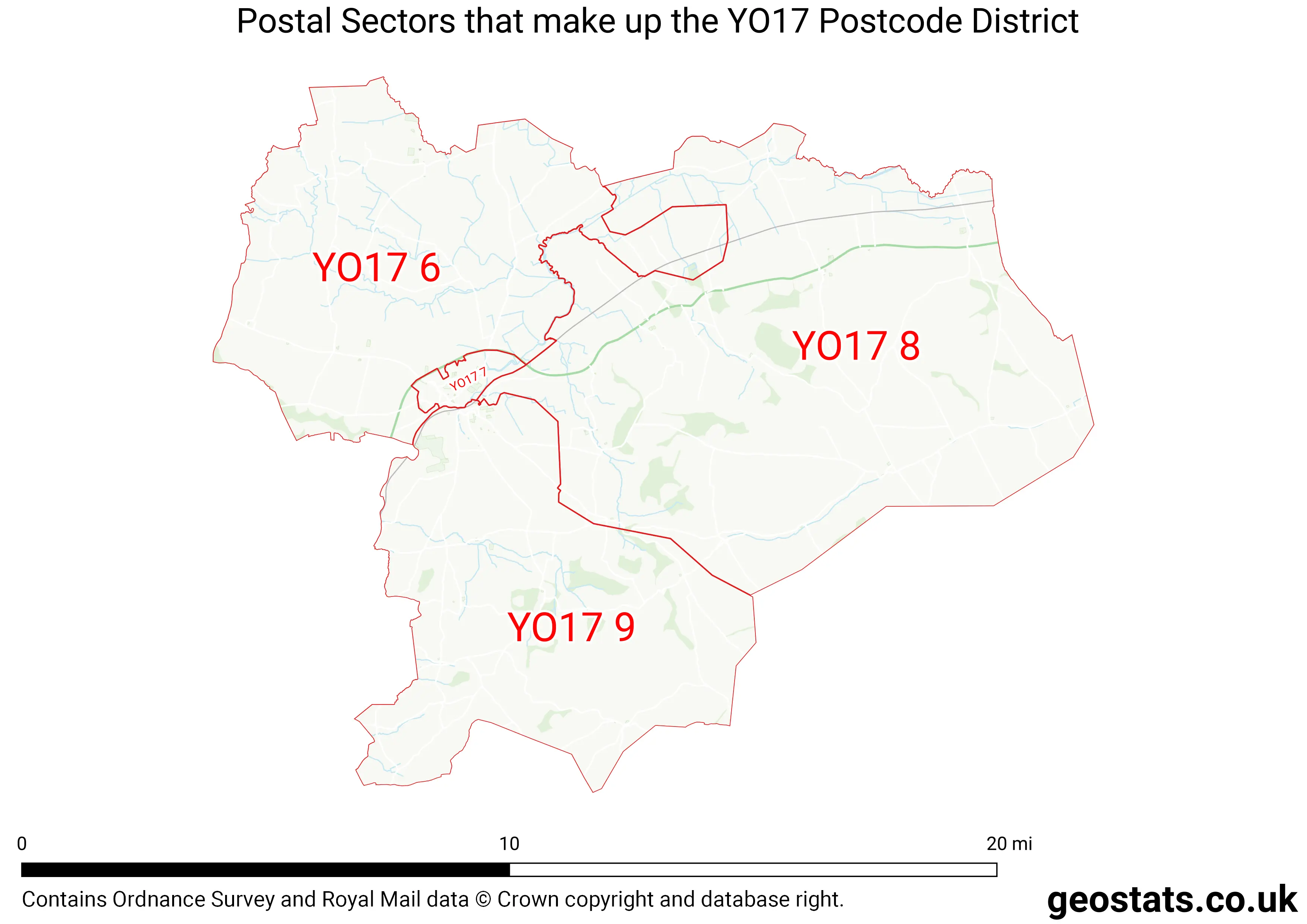 Map of the YO17  District