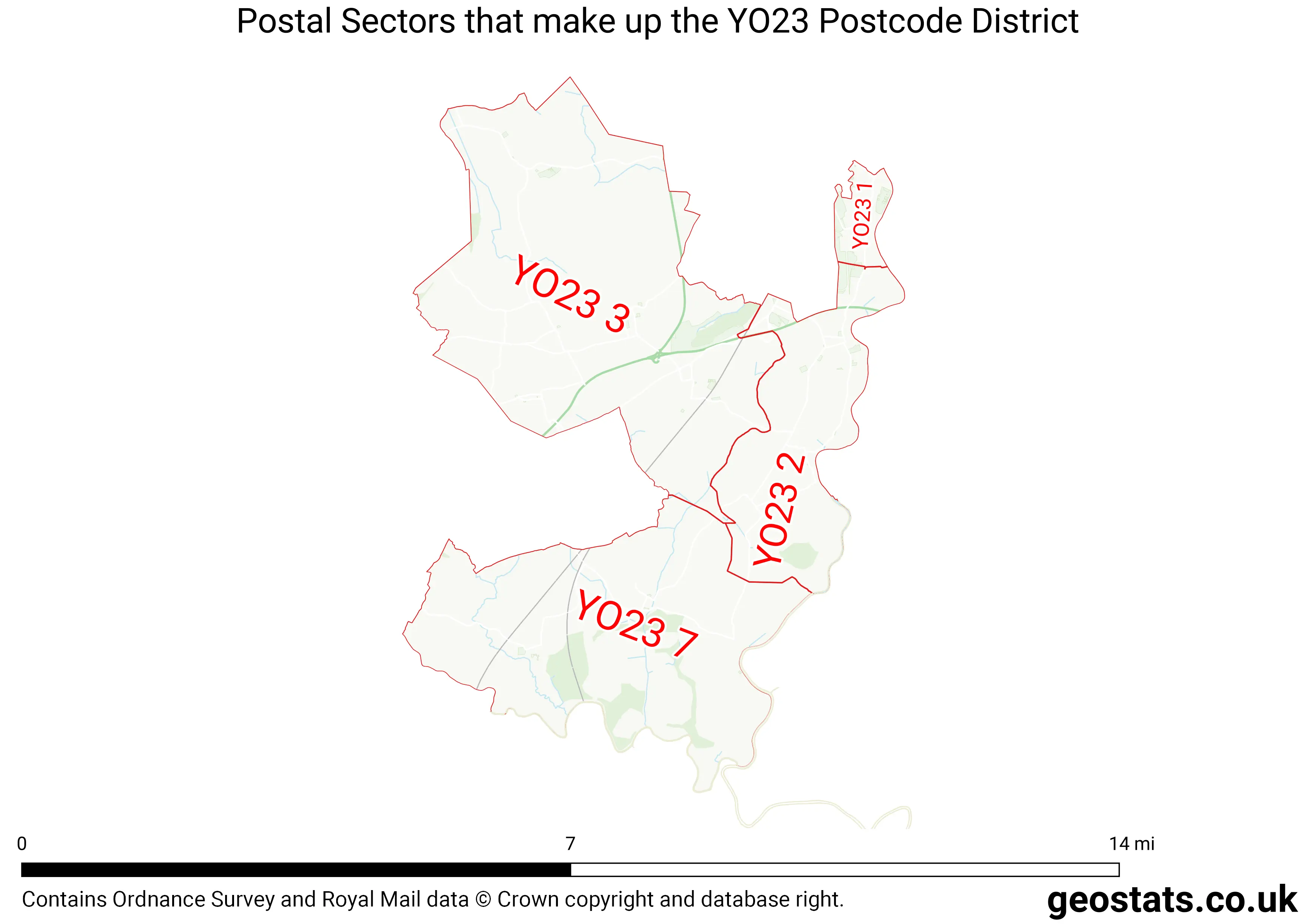 Map of the YO23  District