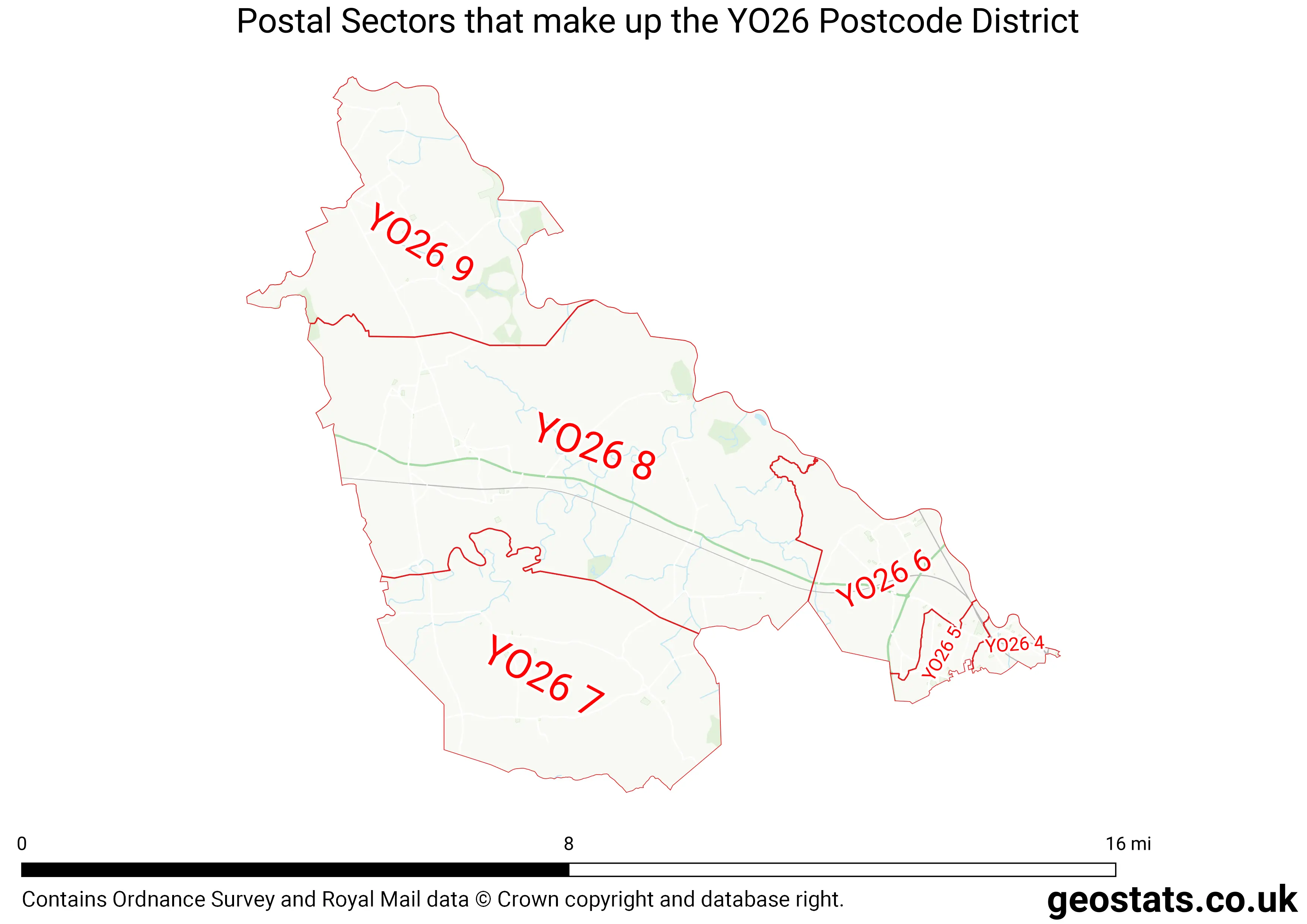 Map of the YO26  District