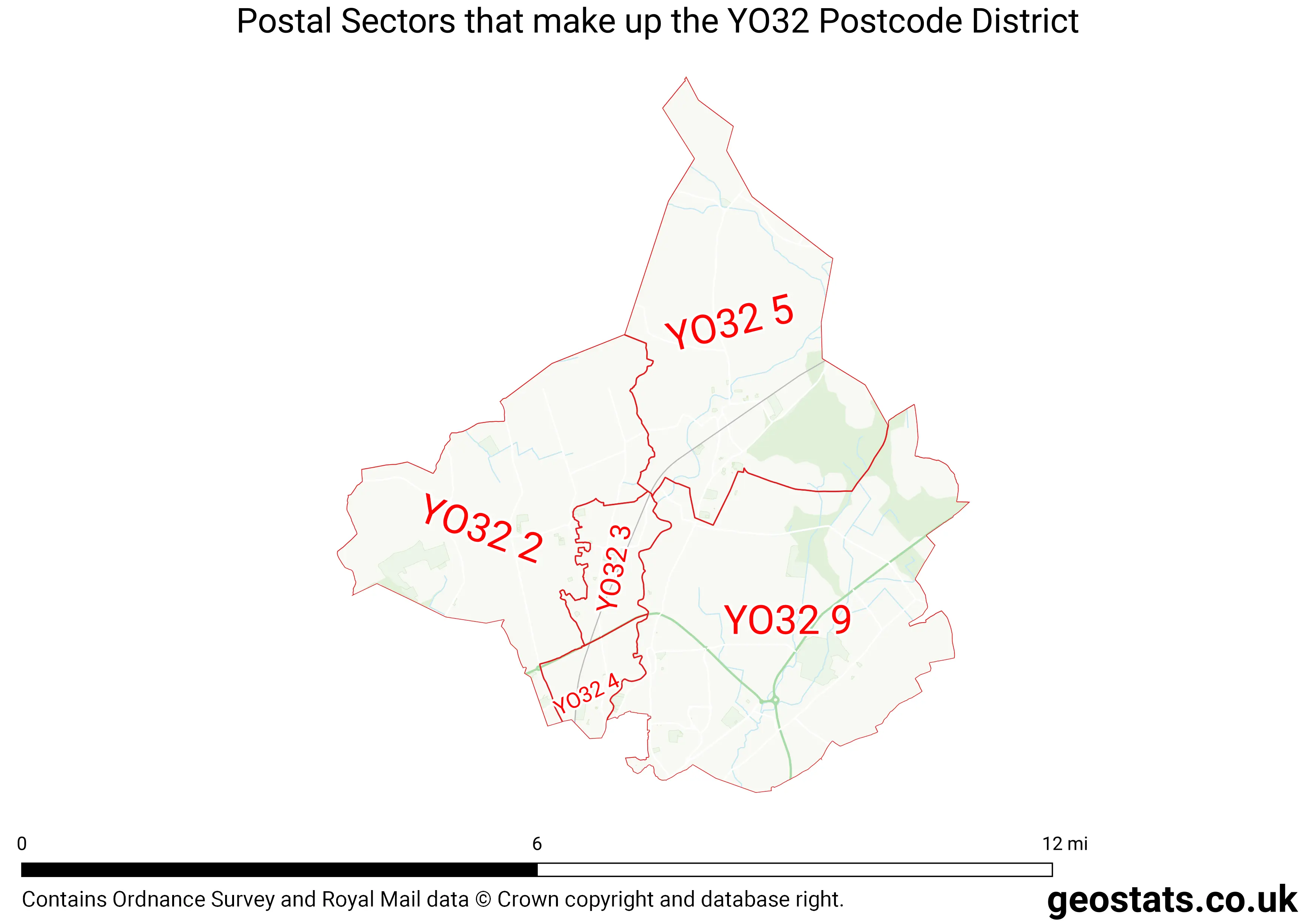 Map of the YO32  District