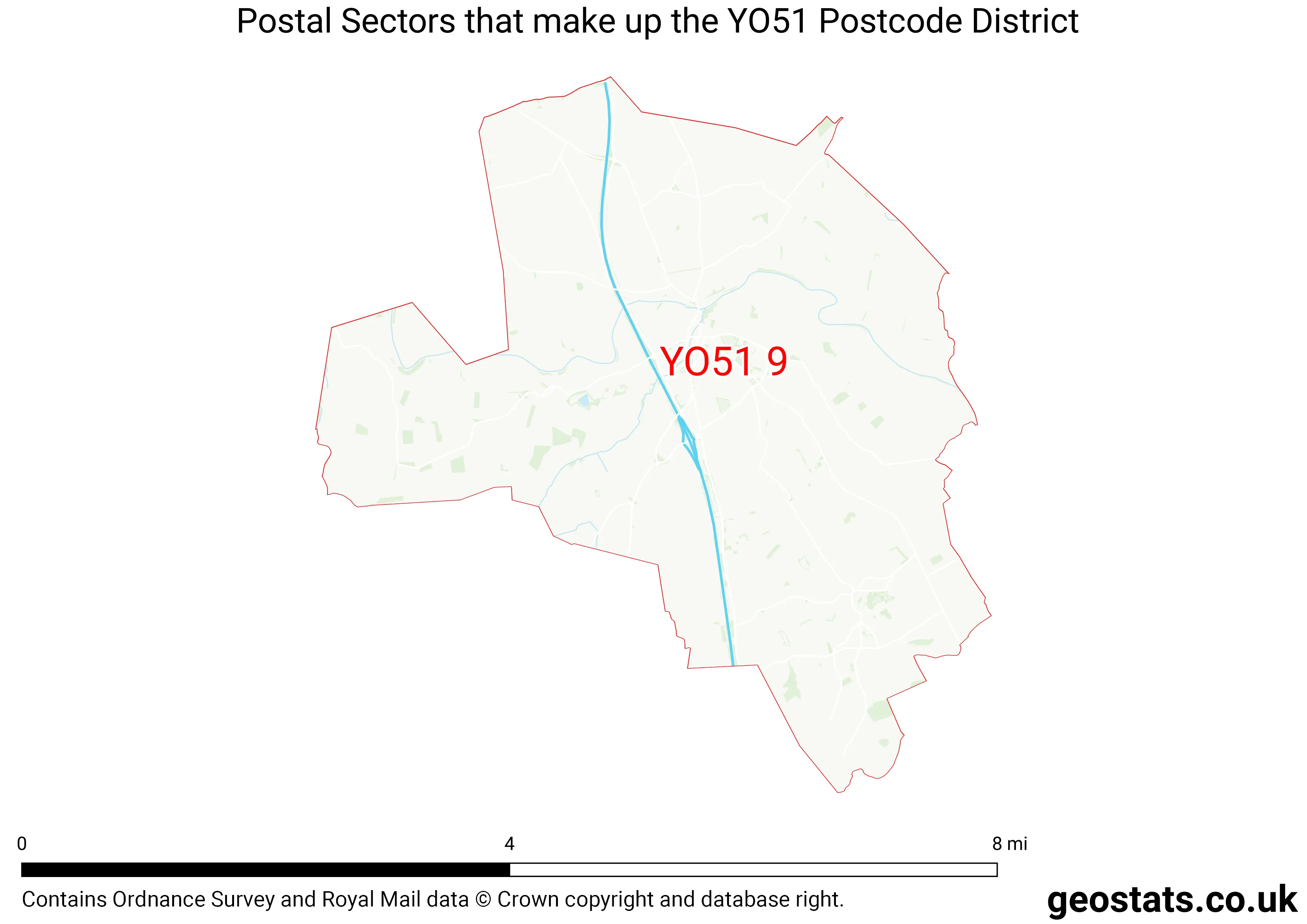 Map of the YO51  District