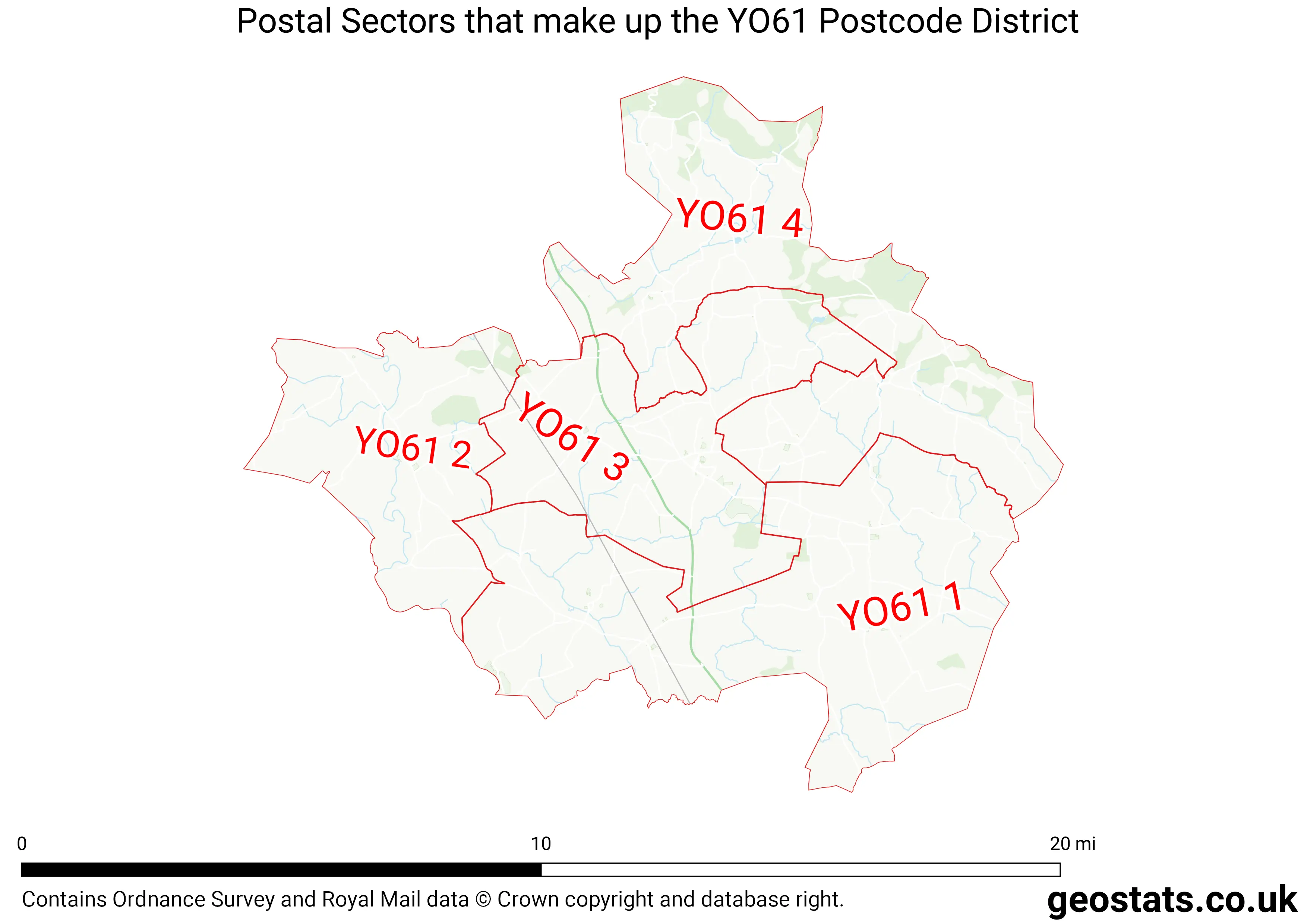Map of the YO61  District