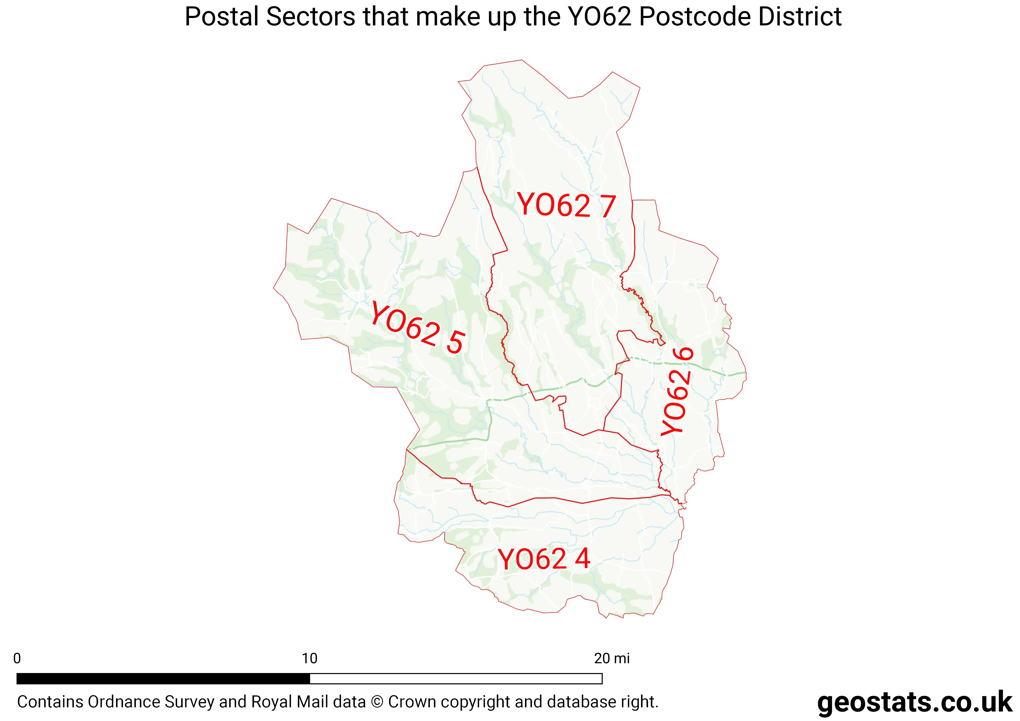 Map of the YO62  District